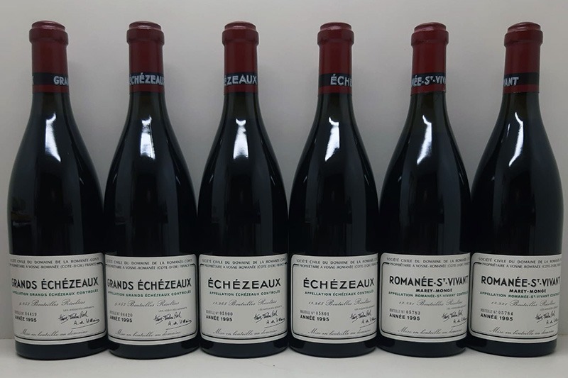 Domaine de la Romanée Conti 1995 - assortment of 15 bottles - unstrapped