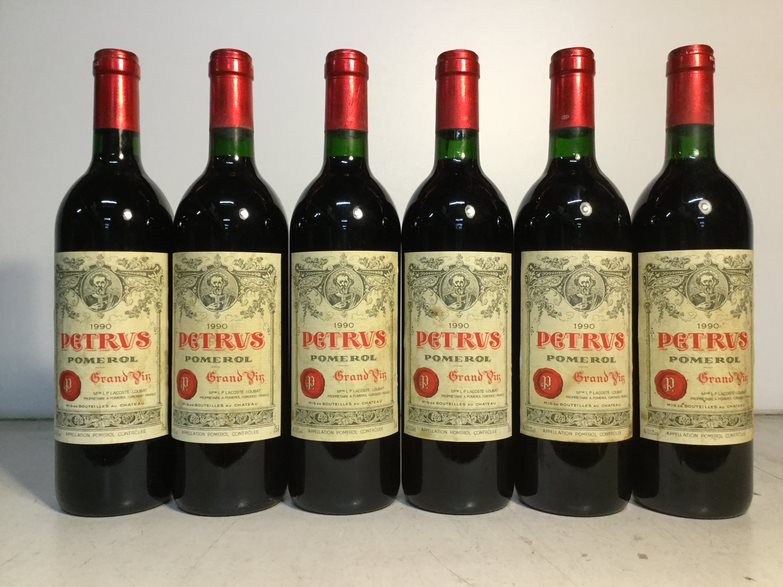 Petrus 1990 - Wooden case with 6 bottles - unstrapped
